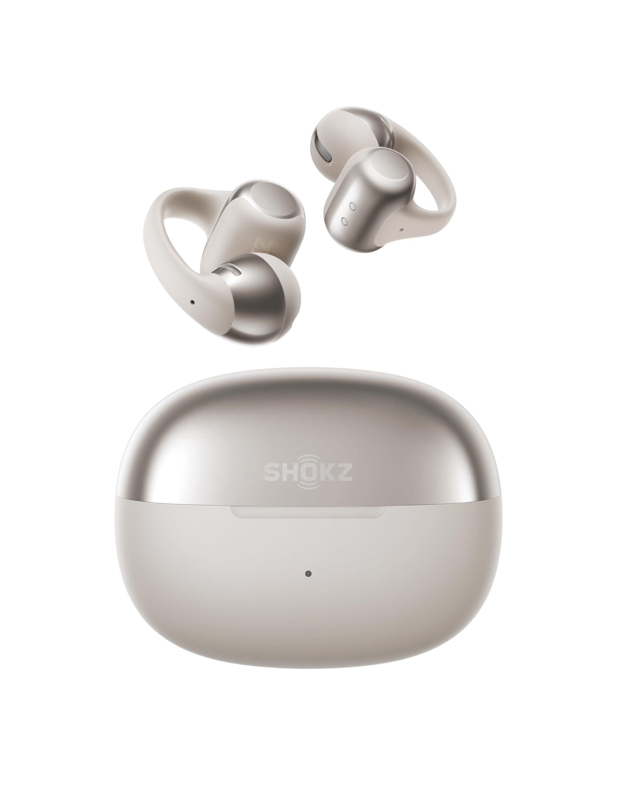 SHOKZ OpenDots One - Open-Ear Headphones - Wireless Bluetooth Earbuds with Microphone - Secure, Lightweight, Clip-On Fit - Premium Dolby Audio - Water Resistant - Fast Charging - Up to 40 hrs Playtime