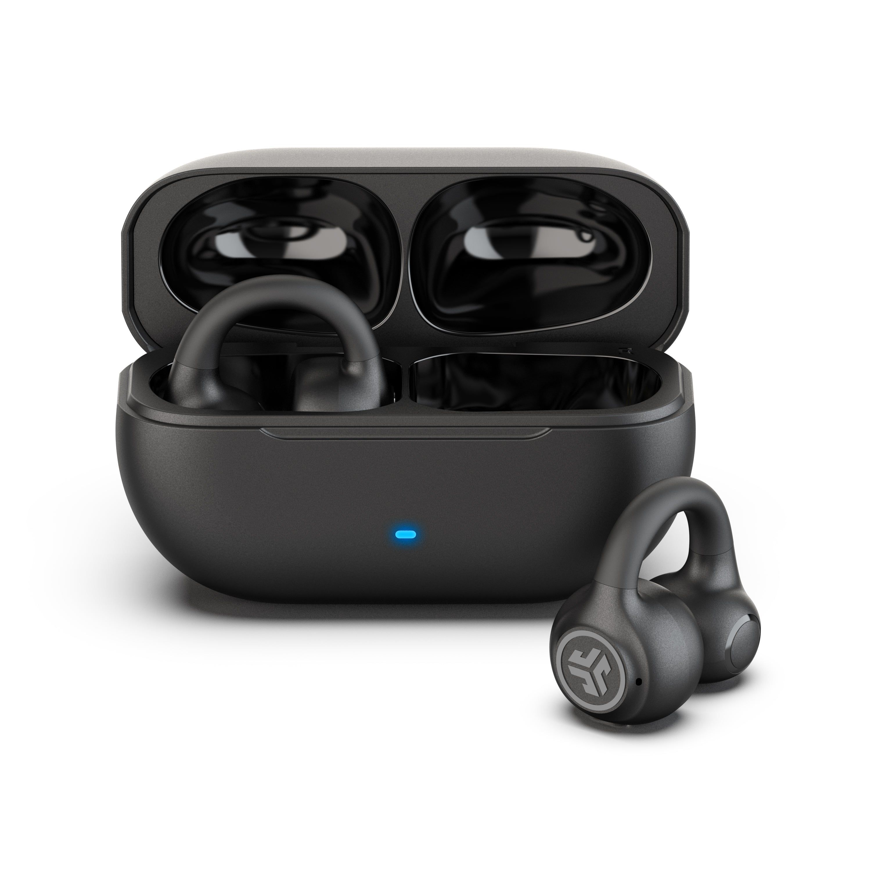 flex open earbuds black