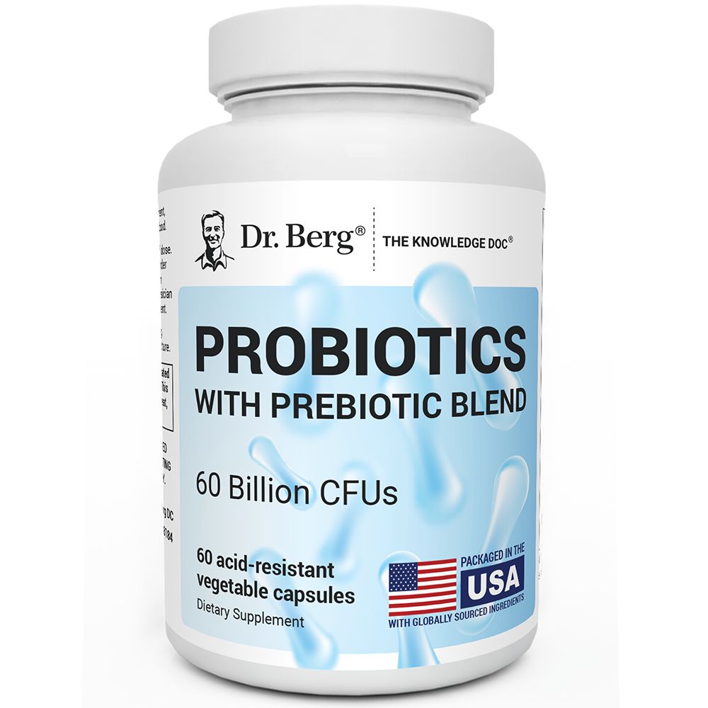 dr. berg probiotics with prebiotic blend | 60 capsules