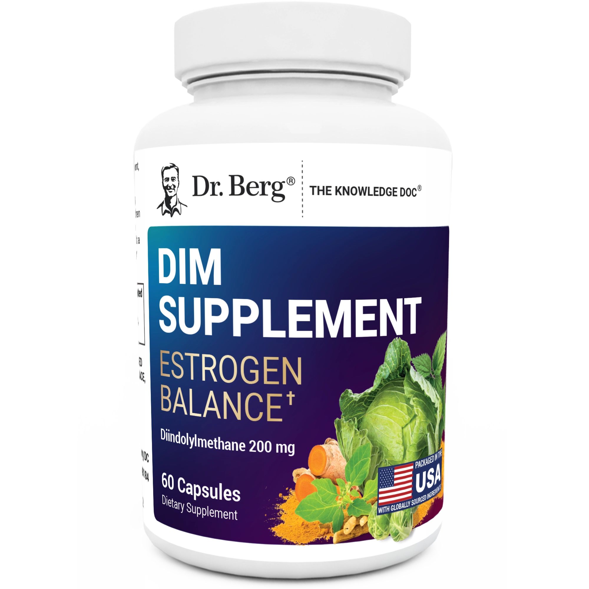 dim supplement estrogen balance with black cohosh and ashwagandha &ndash; 60 capsules
