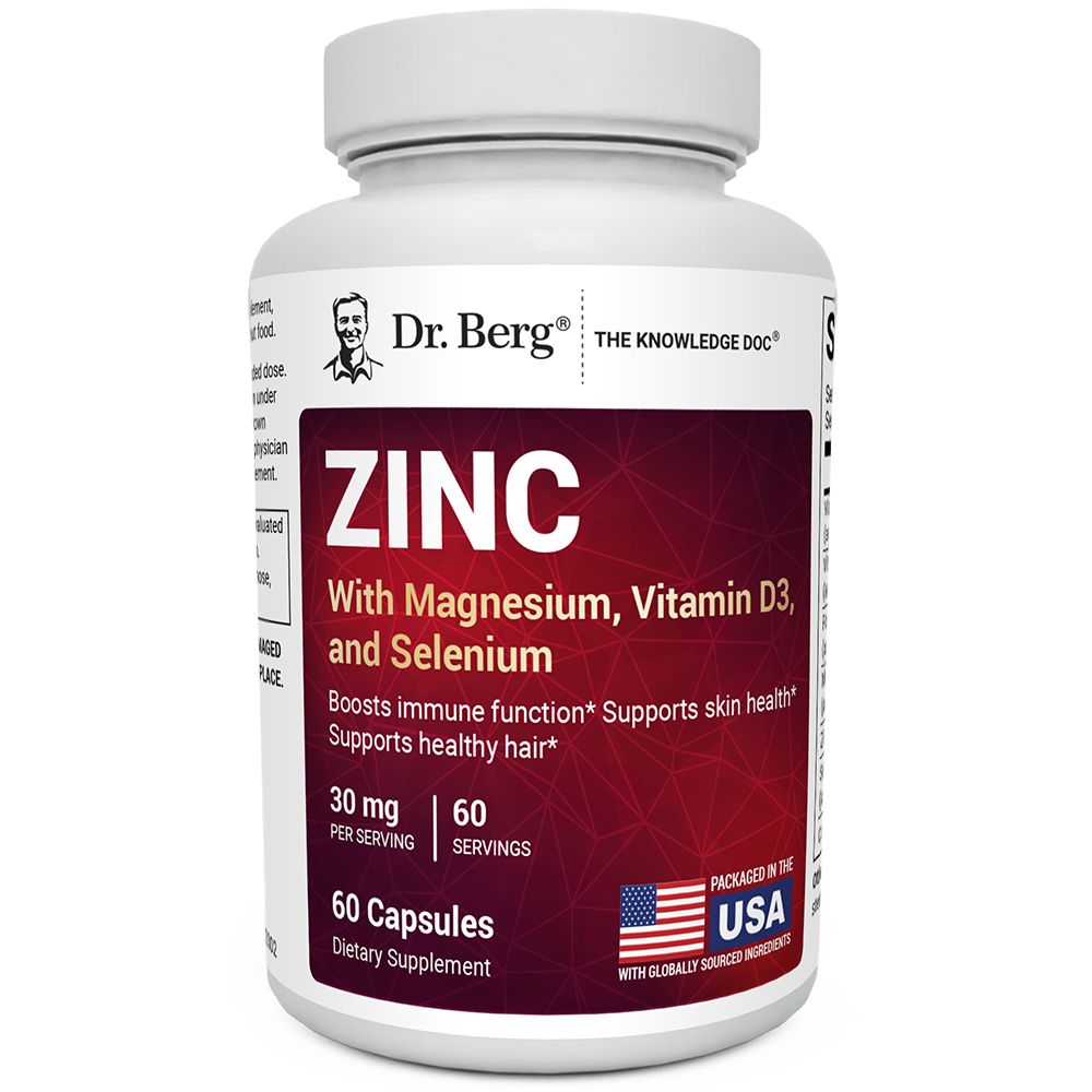 zinc with magnesium, vitamin d3, and selenium &ndash; 30 mg of zinc &ndash; 60 vegetable capsules